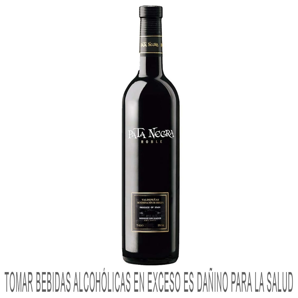 Vino Tinto PATA NEGRA Roble Tempranillo Botella 750ml