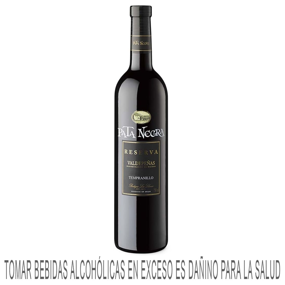 Vino Tinto PATA NEGRA Reserva Tempranillo Botella 750ml