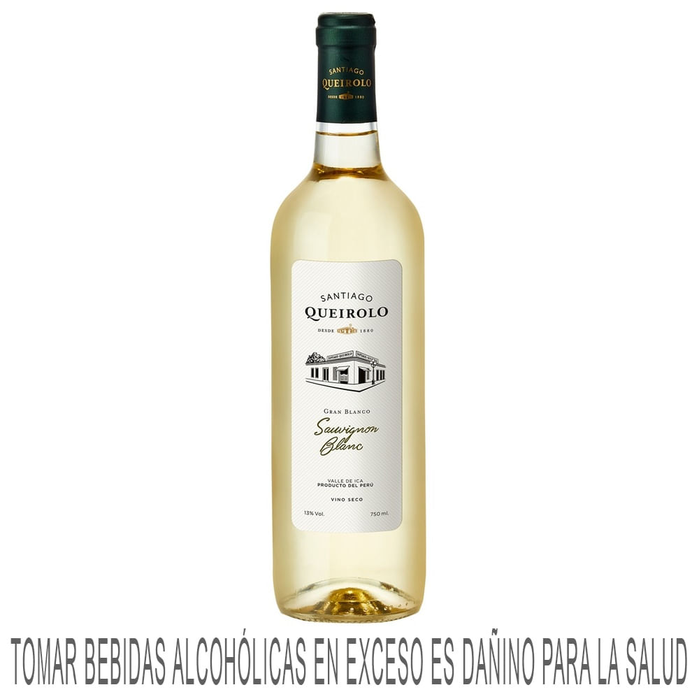 Vino Blanco SANTIAGO QUEIROLO Sauvignon Blanc Gran Blanco Botella 750ml