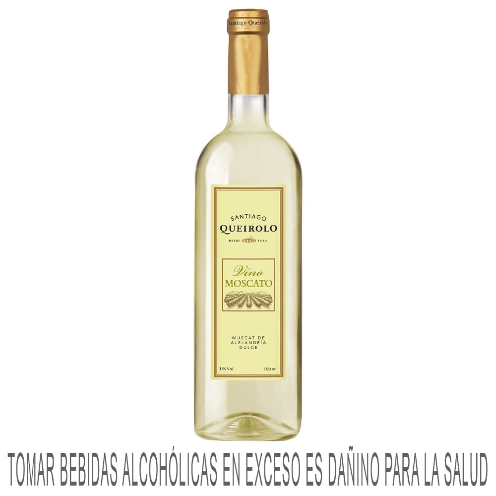 Vino Blanco SANTIAGO QUEIROLO Moscato Botella 750ml