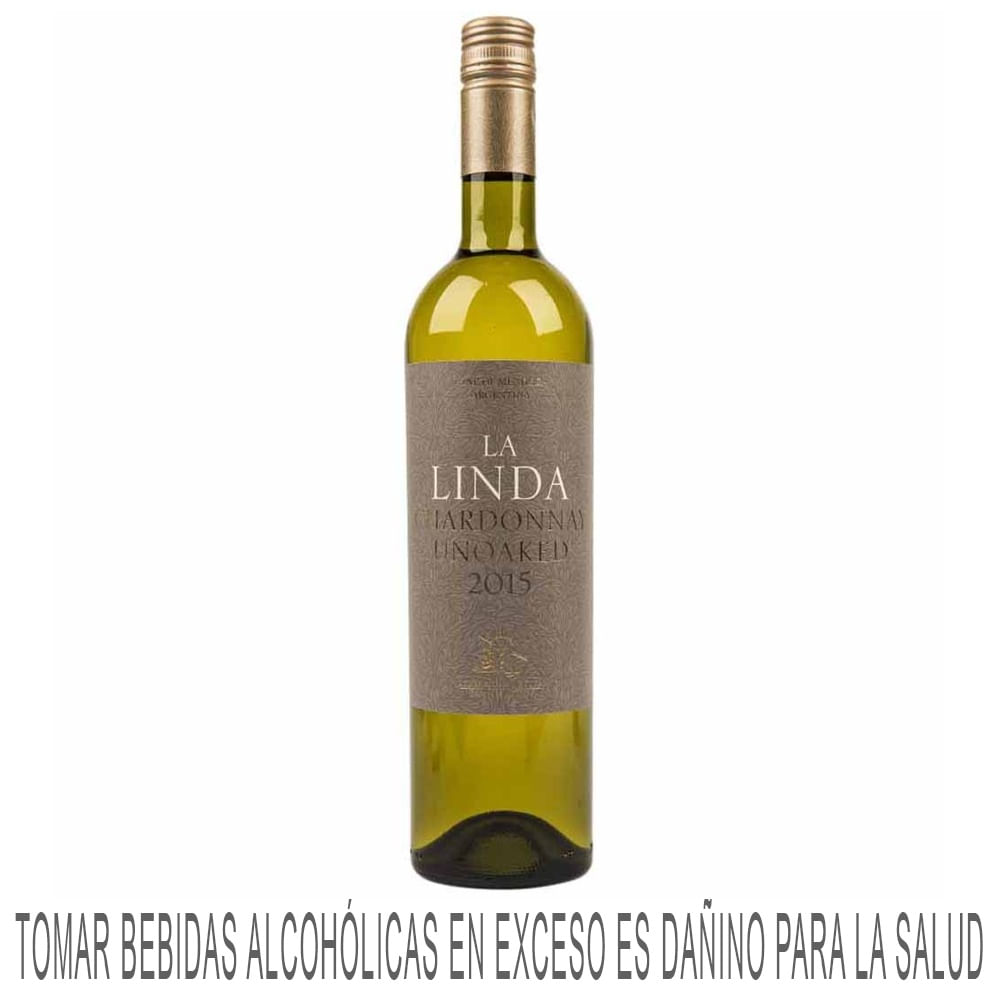 Vino Blanco LA LINDA Chardonnay Botella 750ml