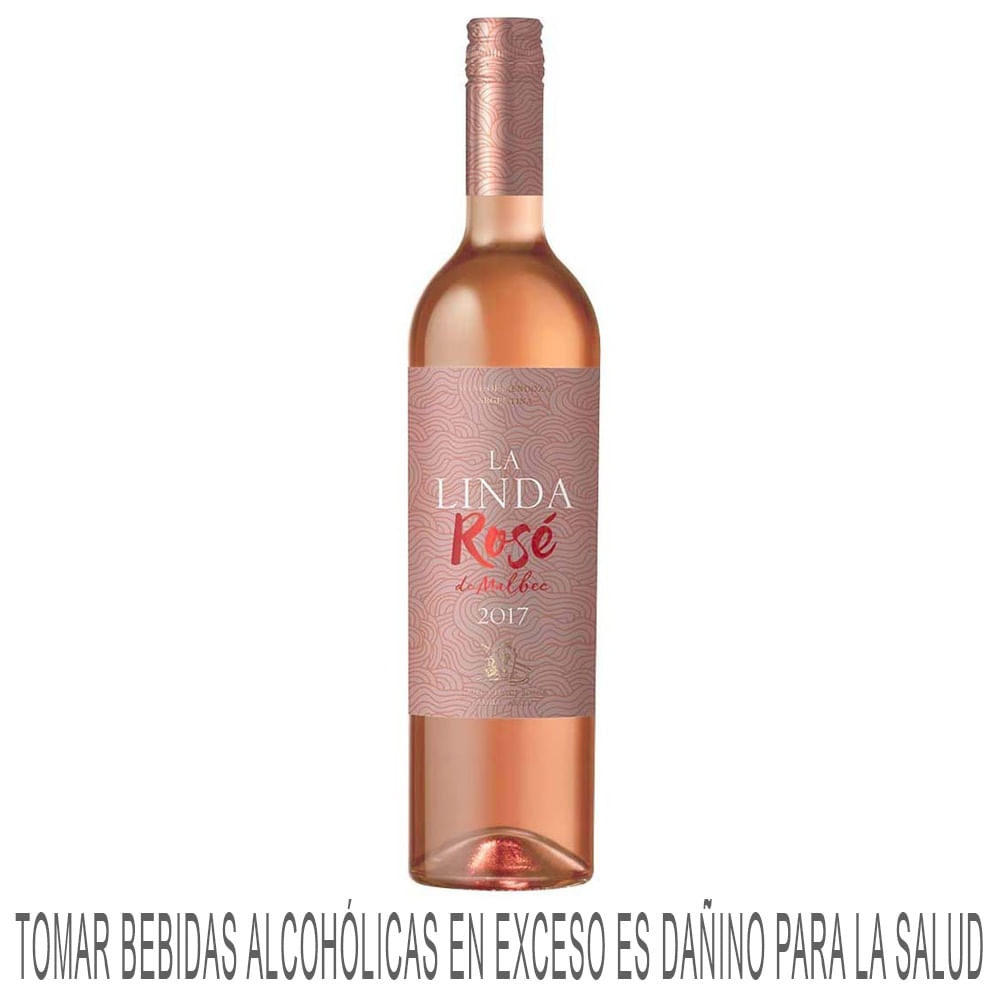 Vino Rosé LA LINDA Malbec Botella 750ml