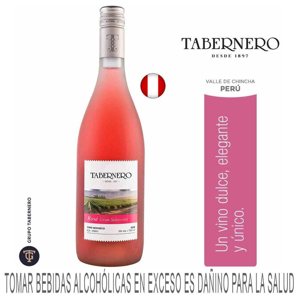 Vino Rosé TABERNERO Gran Selección Botella 750ml