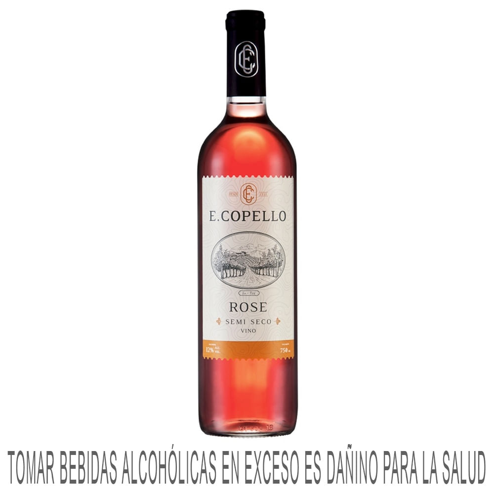 Vino Rosé E. COPELLO Semi Seco Botella 750ml