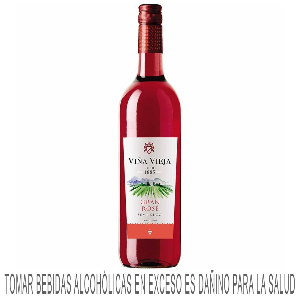 Vino Rosé VIÑA VIEJA Semi seco Botella 750ml