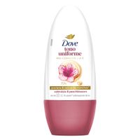 Desodorante para Mujer en Roll On DOVE Tono Uniforme Caléndula Frasco 50ml