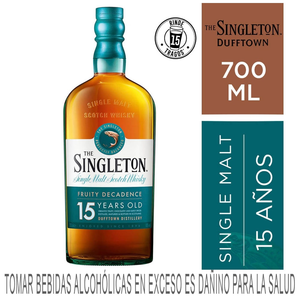 Whisky SINGLETON Single Malt 15 Años Botella 700ml