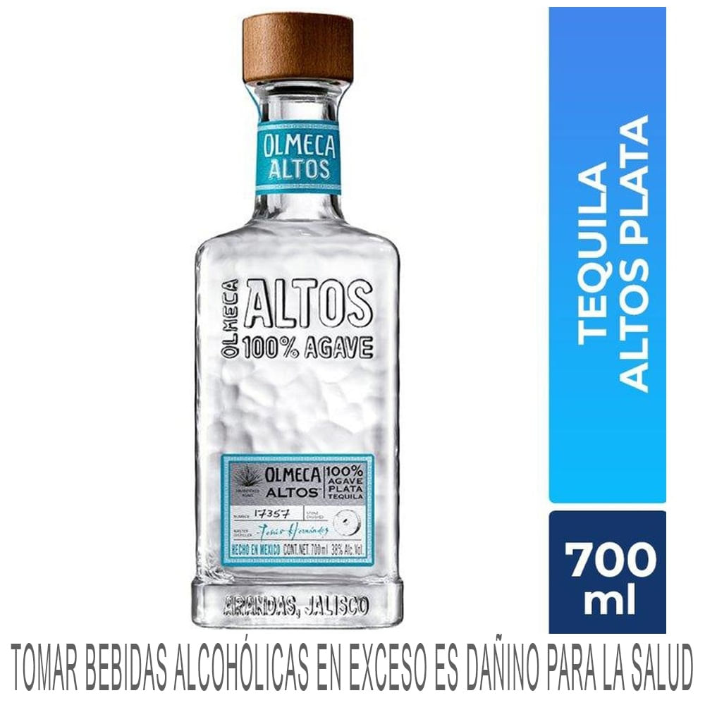 Tequila OLMECA ALTOS Blanco Botella 700ml