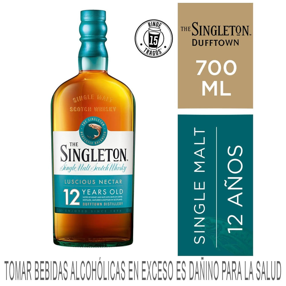 Whisky SINGLETON Single Malt 12 Años Botella 700ml