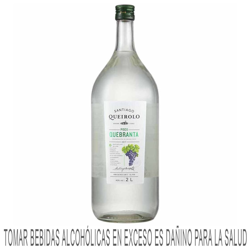 Pisco SANTIAGO QUEIROLO Quebranta Botella 2L
