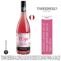 Vino Rosé TABERNERO Tuyo Semi Seco Botella 750ml