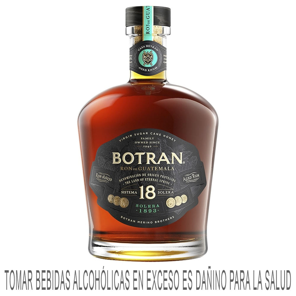 Ron BOTRAN Añejo 18 Años Botella 750ml