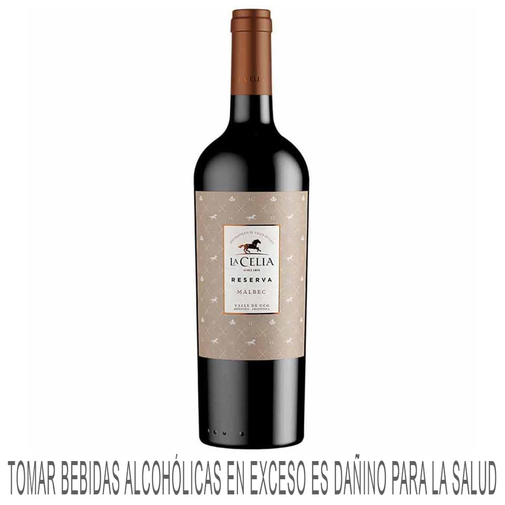 Vino Tinto F. LA CELIA Reserva Malbec Botella 750ml