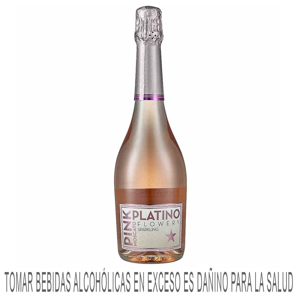 Espumante PLATINO FLOWERY Pink Moscato Botella 750ml