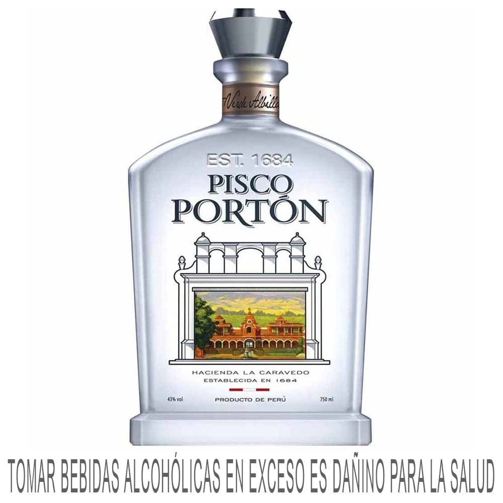 Pisco PORTÓN Mosto Verde Albilla Botella 750ml