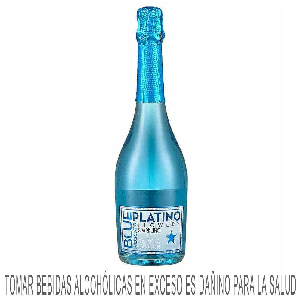 Espumante PLATINO FLOWERY Blue Moscato Botella 750ml
