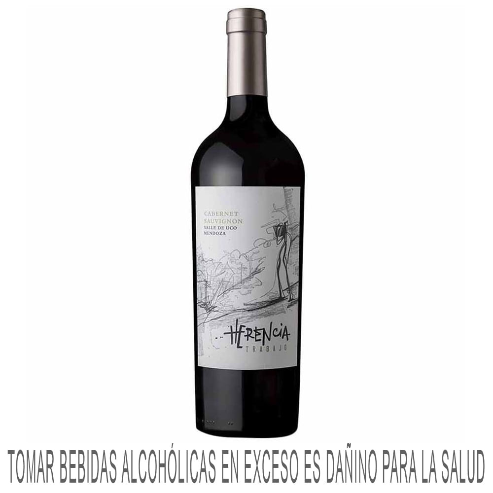 Vino Tinto HERENCIA Trabajo Cabernet Sauvignon Botella 750ml