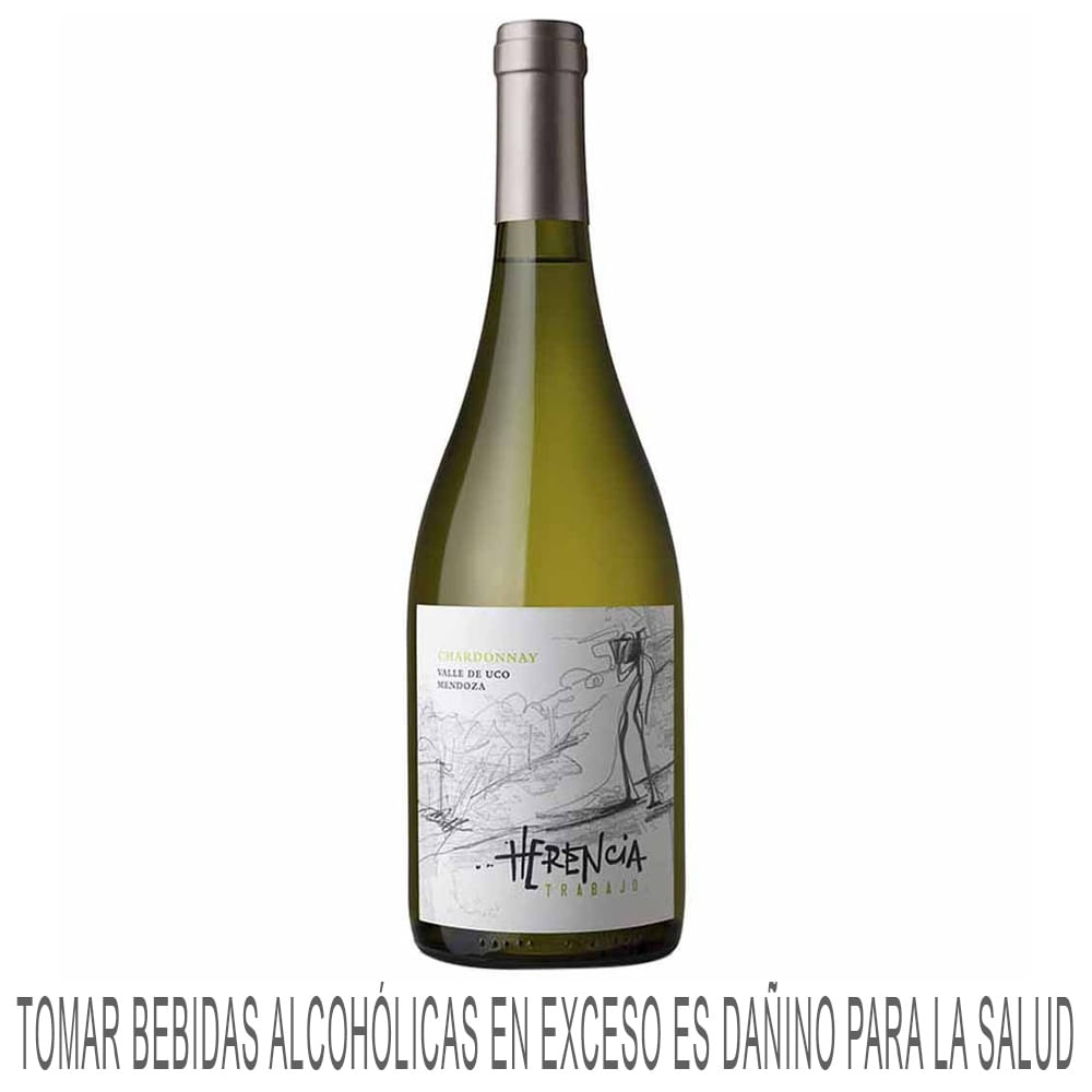 Vino Blanco HERENCIA Trabajo Chardonnay Botella 750ml