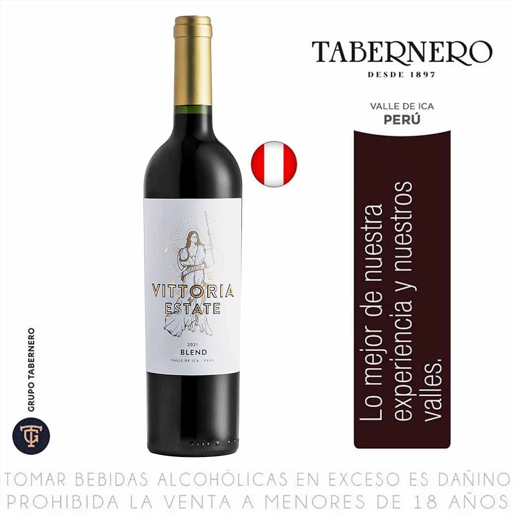 Vino Tinto TABERNERO Vittoria Cabernet Merlot Botella 750ml