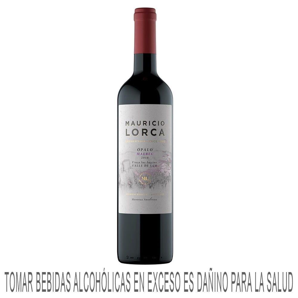 Vino Tinto MAURICIO LORCA Opalo Malbec Botella 750ml