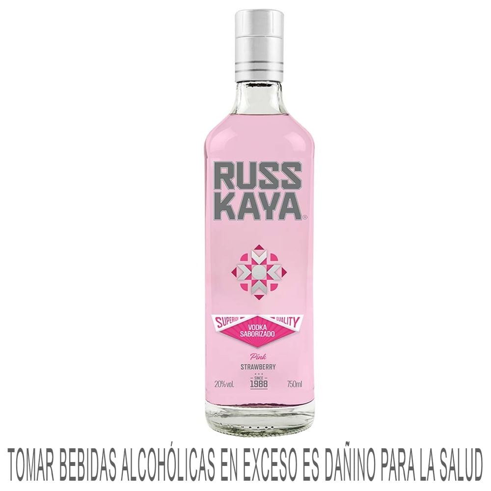 Vodka RUSSKAYA Pink Botella 750ml