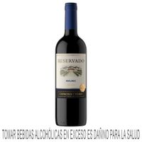 Vino Tinto CONCHA Y TORO Reservado Malbec Botella 750ml