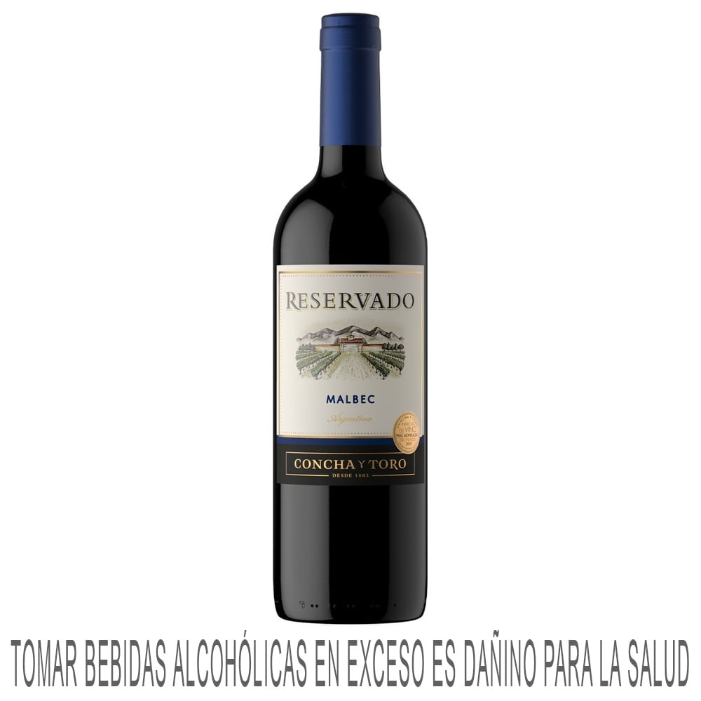 Vino Tinto CONCHA Y TORO Reservado Malbec Botella 750ml