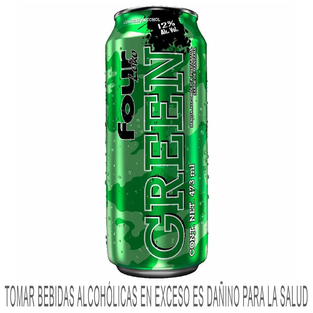 Ready To Drink (RTD) FOURLOKO Green lata 473 ml
