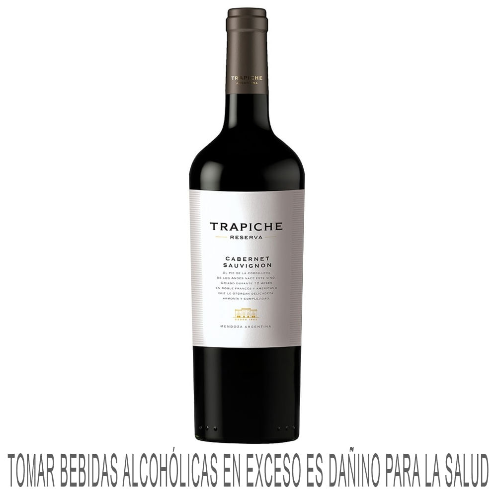 Vino Tinto TRAPICHE Cabernet Sauvignon Reserva Botella 750 ml