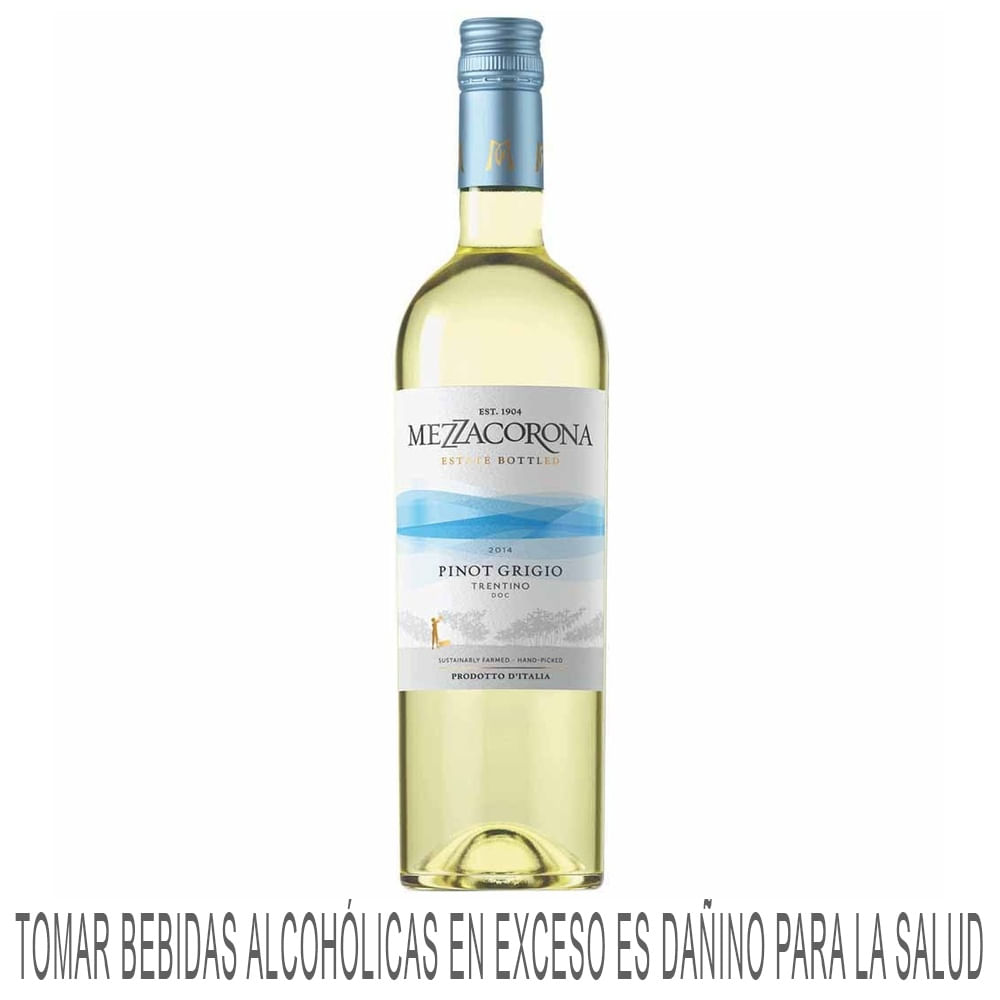 Vino Blanco MEZZACORONA Pinot Grigio Botella 750ml