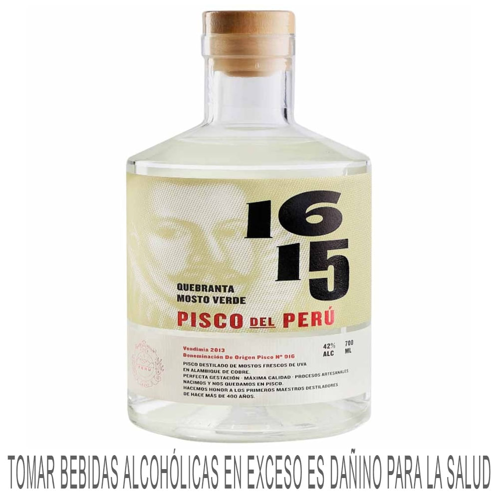 Pisco 1615 Mosto Verde Quebranta botella 700ml