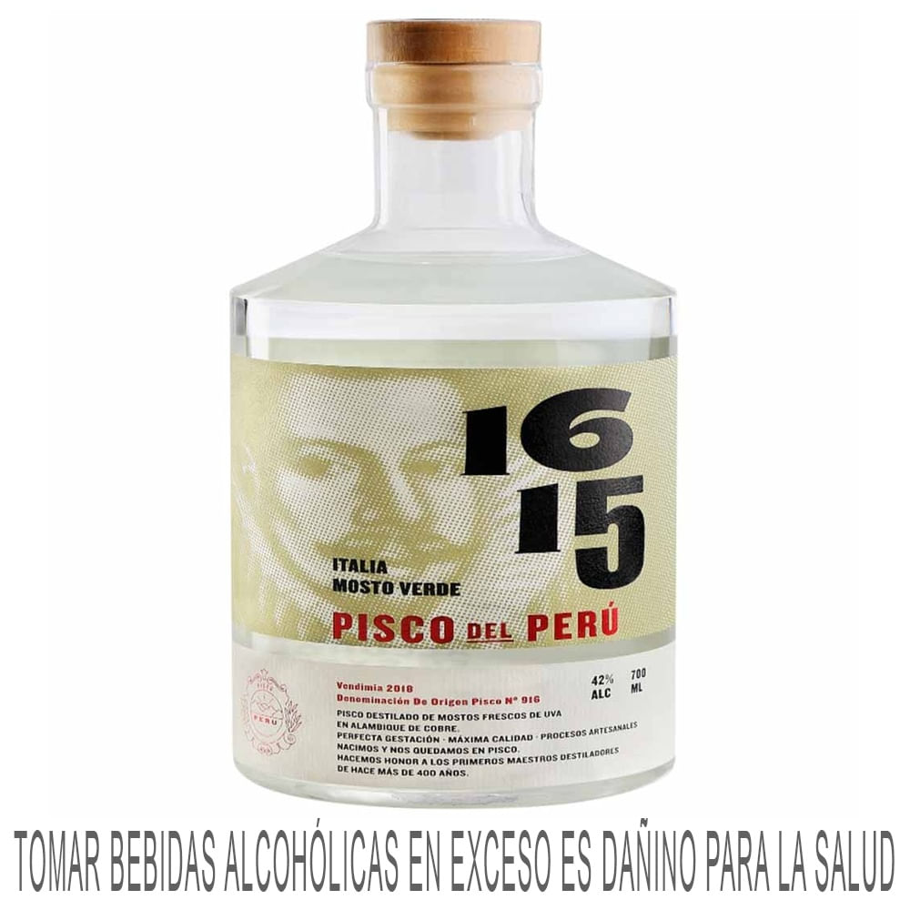 Pisco 1615 Mosto verde Italia botella 700ml