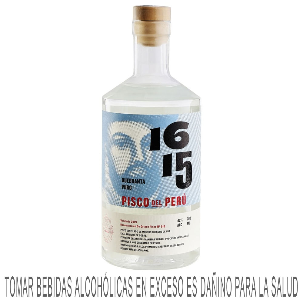 Pisco 1615 Quebranta Botella 700ml
