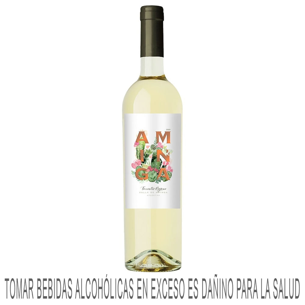 Vino Blanco AMINGA Torrontés Rioja Botella 750ml