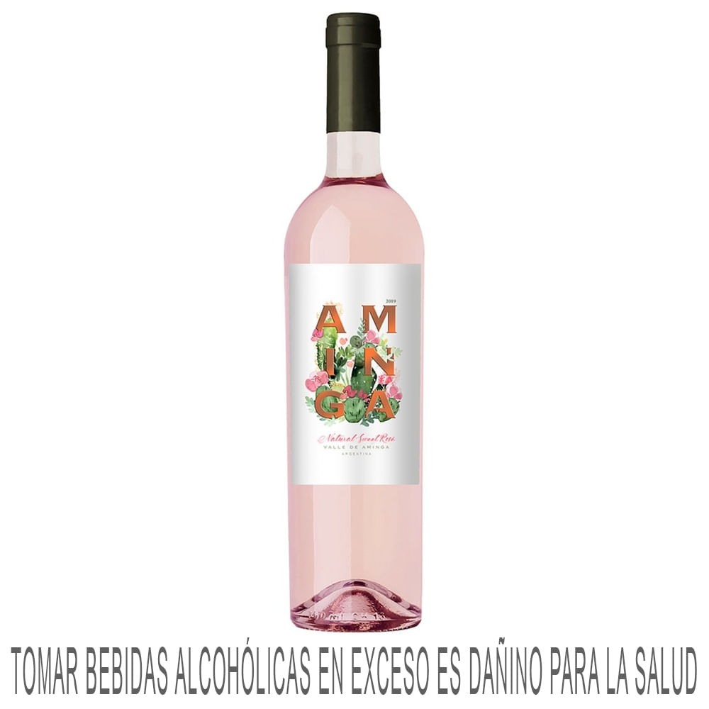 Vino AMINGA Jóven Rosado Semi Seco Botella 750ml