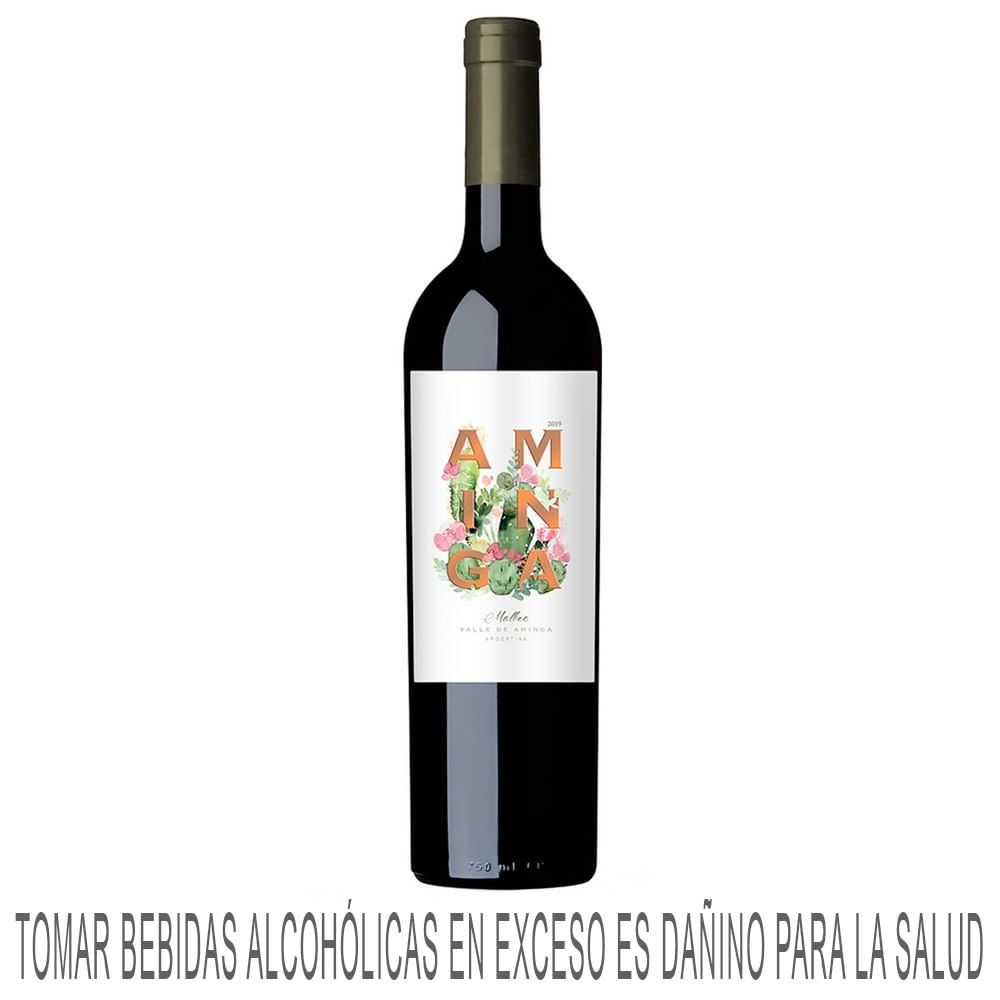 Vino Tinto AMINGA Malbec Botella 750ml