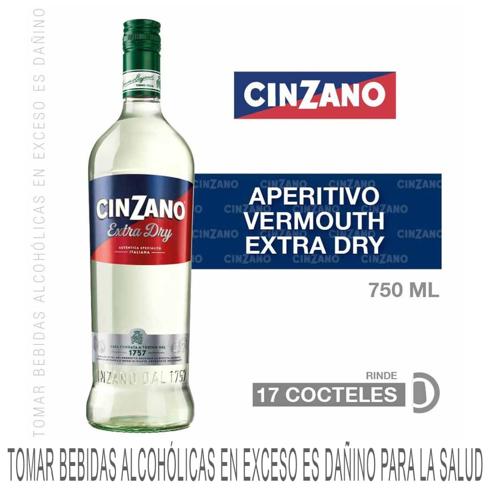 Vermouth CINZANO Dry Botella 750ml