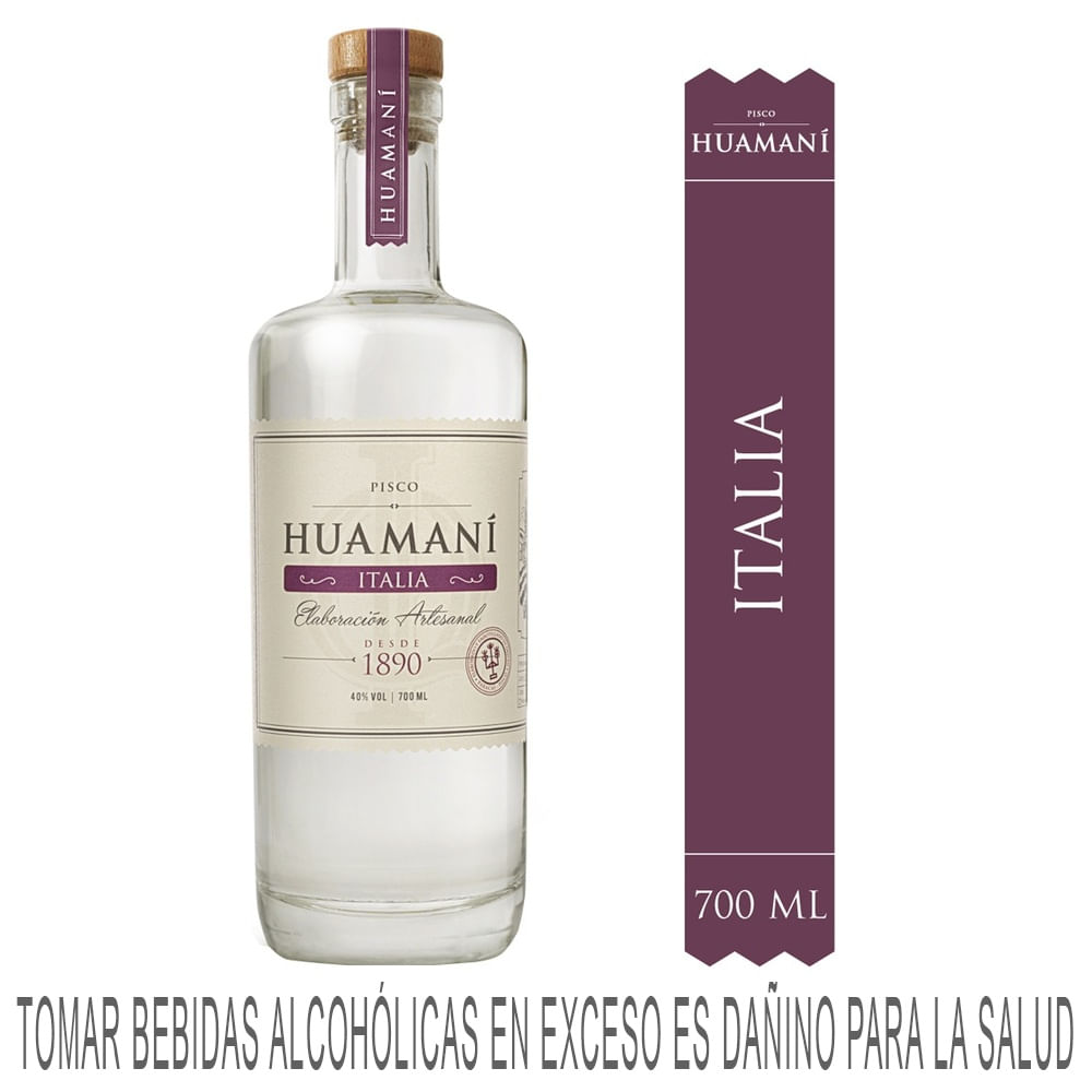 Pisco HUAMANÍ Italia Botella 700ml