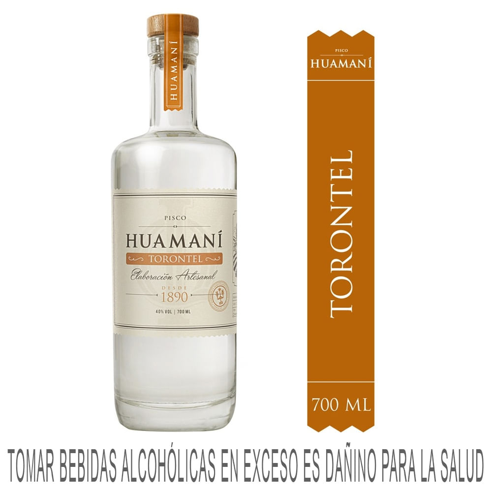 Pisco HUAMANÍ Torontel Botella 700ml