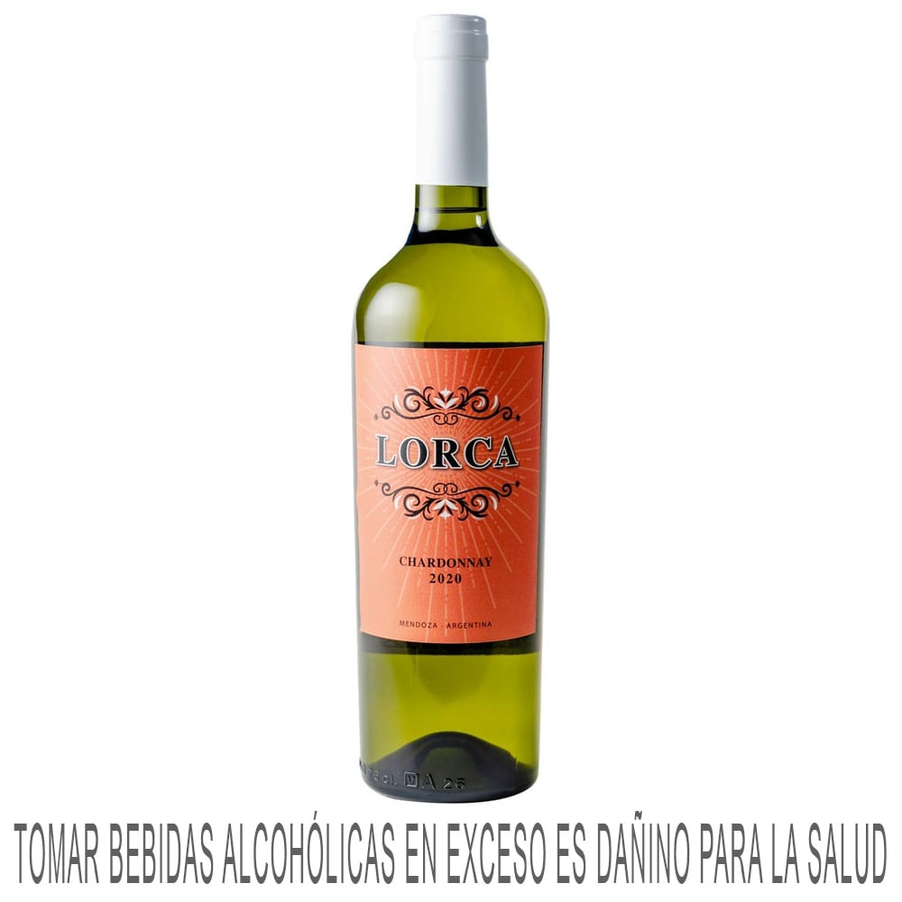 Vino Blanco MAURICIO LORCA Clásico Chardonnay Botella 750ml