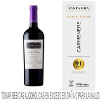 Vino Tinto SANTA EMA Select Terrior Reserva Carmenere Botella 750ml