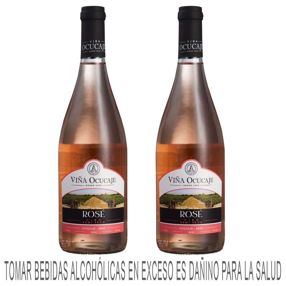 Pack Vino Rosé OCUCAJE Botella 750ml Paquete 2un