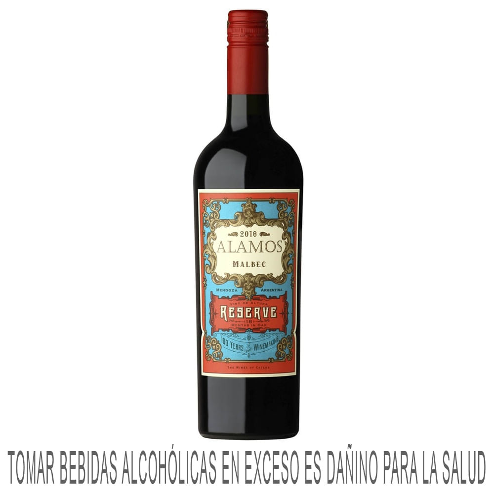 Vino Tinto ALAMOS Reserve Malbec Botella 750ml