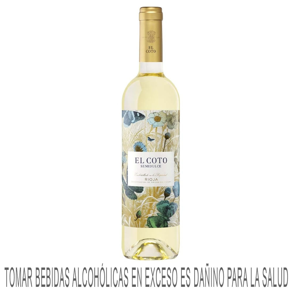 Vino Blanco EL COTO Semidulce Botella 750ml