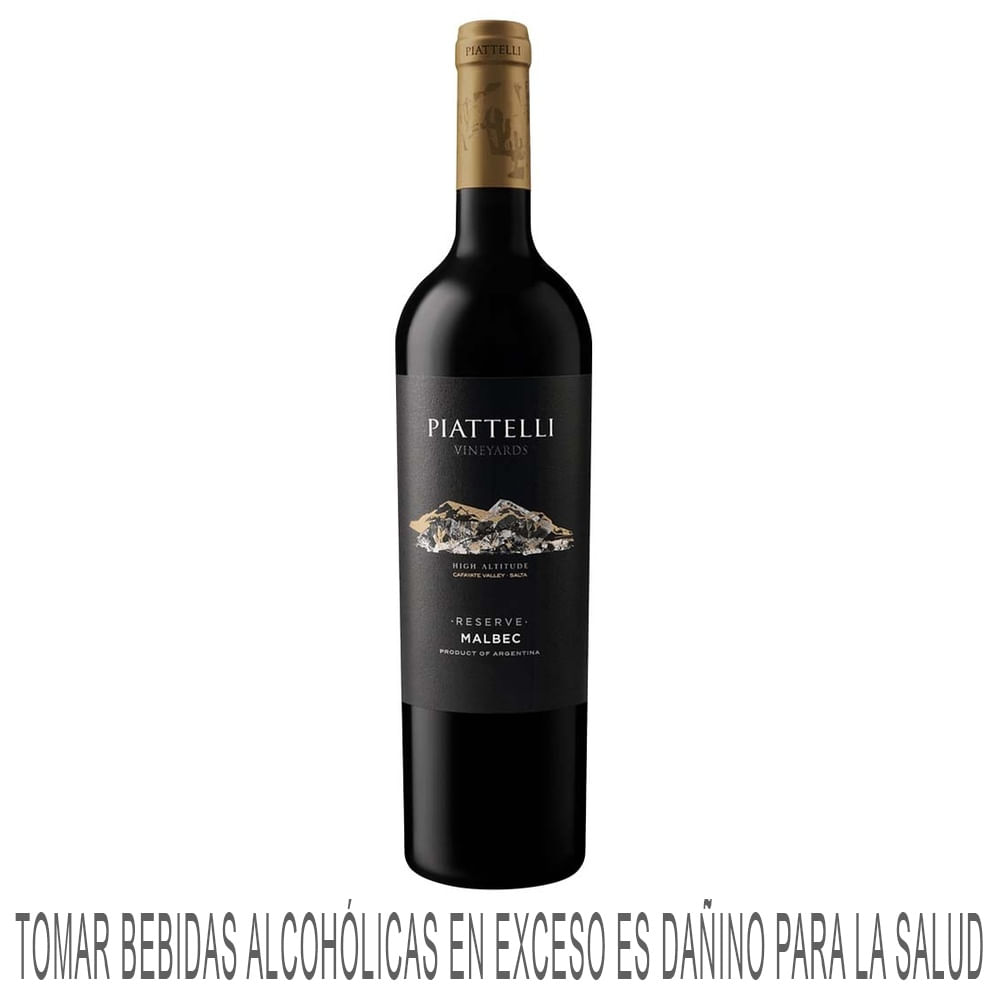 Vino Tinto PIATTELLI Reserva Malbec Botella 750ml