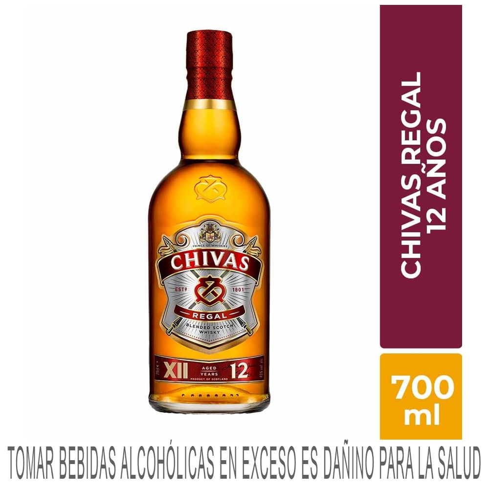 Whisky CHIVAS REGAL 12 Años Botella 700ml