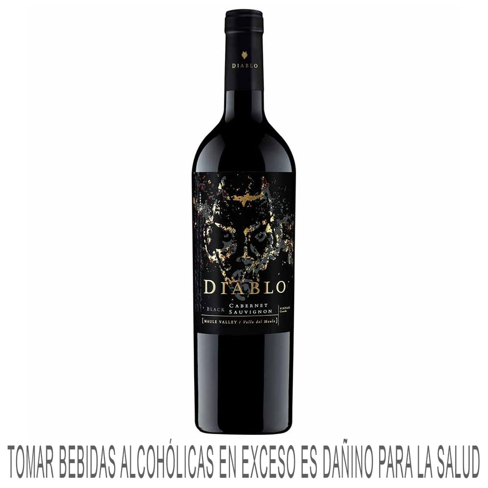 Vino Tinto DIABLO Black Cabernet Sauvignon Botella 750ml