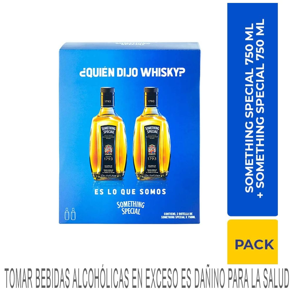 Pack Whisky SOMETHING SPECIAL Botella 750ml + Whisky SOMETHING SPECIAL Botella 750ml