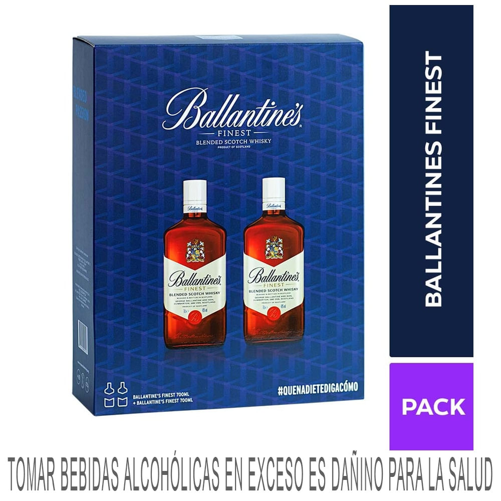 Pack Whisky BALLANTINES Botella 700ml + Whisky BALLANTINES Botella 700ml