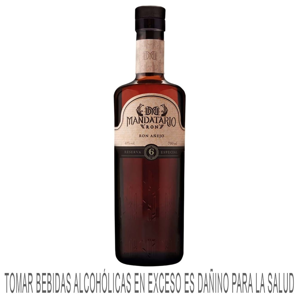 Ron MANDATARIO Añejo 6 Años Botella 700ml